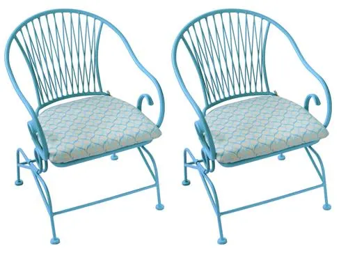 Backyard Creations® Marbella Blue Bistro Patio Chair Set - 2 Pack