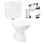 Kit inodoro corto Italiana con depósito y accesorios blanco