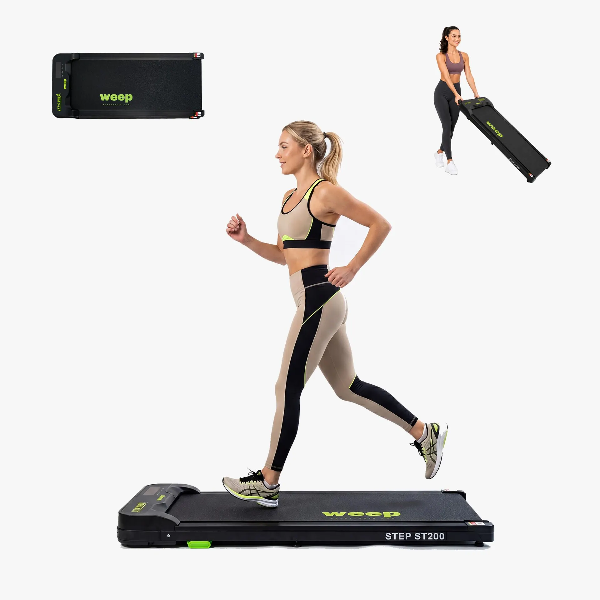 WEEPLAY Skládací elektrický běžecký pás Weep STEP Walking Pad – 2 úrovně sklonu