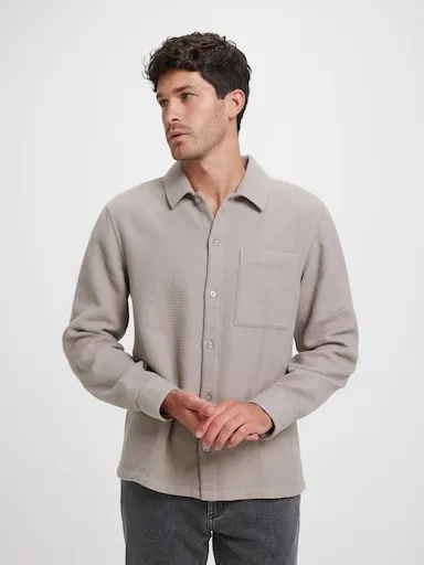 Just Jeans Long Sleeve Texture Overshirt