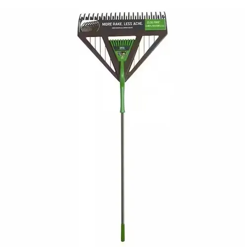 Ames 60" Steel Handle Dual Tine Poly Leaf Rake Combo