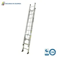 Escalera Certificada 5 m 16 P Extensión Aluminio Tipo IA 136 kg