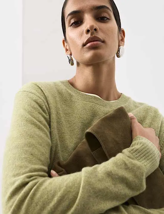 Pullover aus reinem Kaschmir mit Rundhalsausschnitt