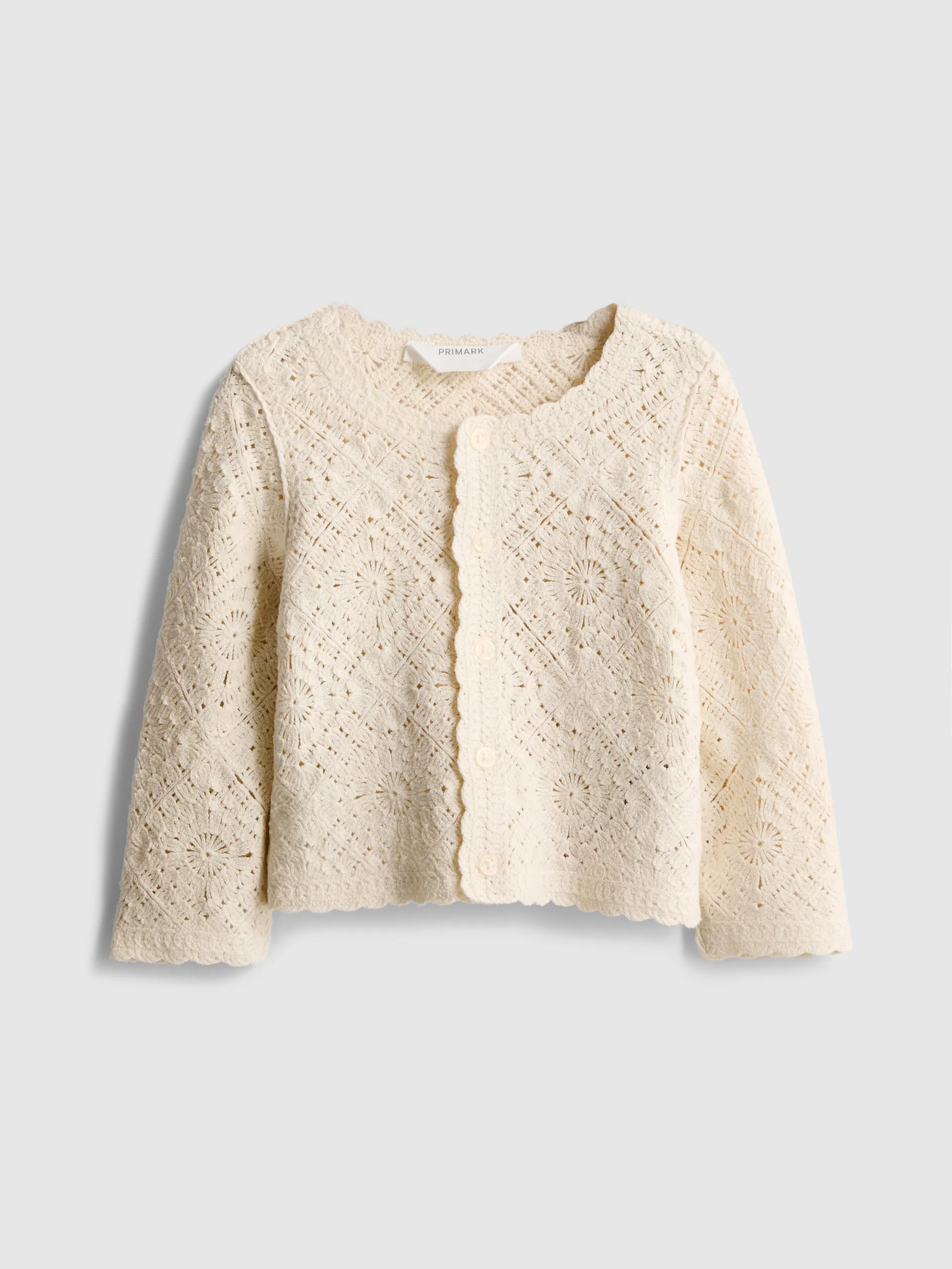 0–36 mois | Gilet à finitions festonnées en crochet