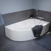 Baignoire gain de place droite "Caspia" L.150 x l. 90 cm