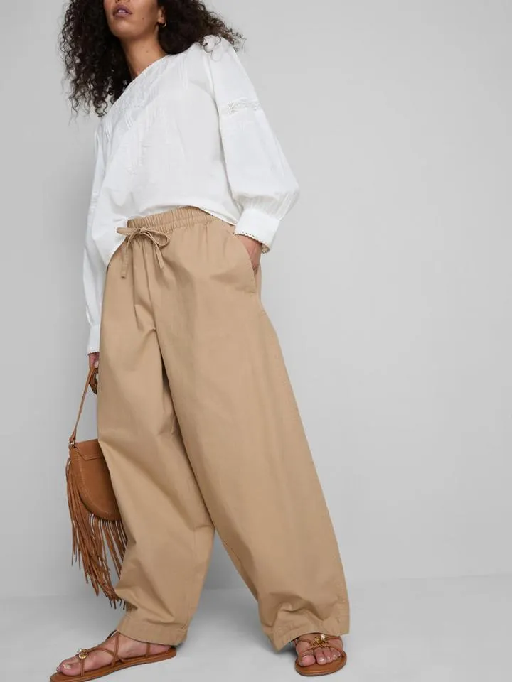 Pantalon barrel décontracté