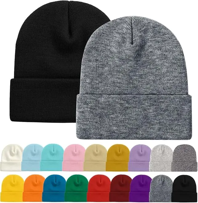 ZOORON Beanie for Women Men Ski Watch Cap Cuffed Plain Skull Knit Hat Soft Fisherman Winter Hat