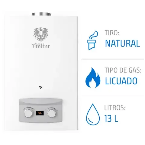 Calefont Gas Licuado 13 Litros Tiro Natural Ionizado