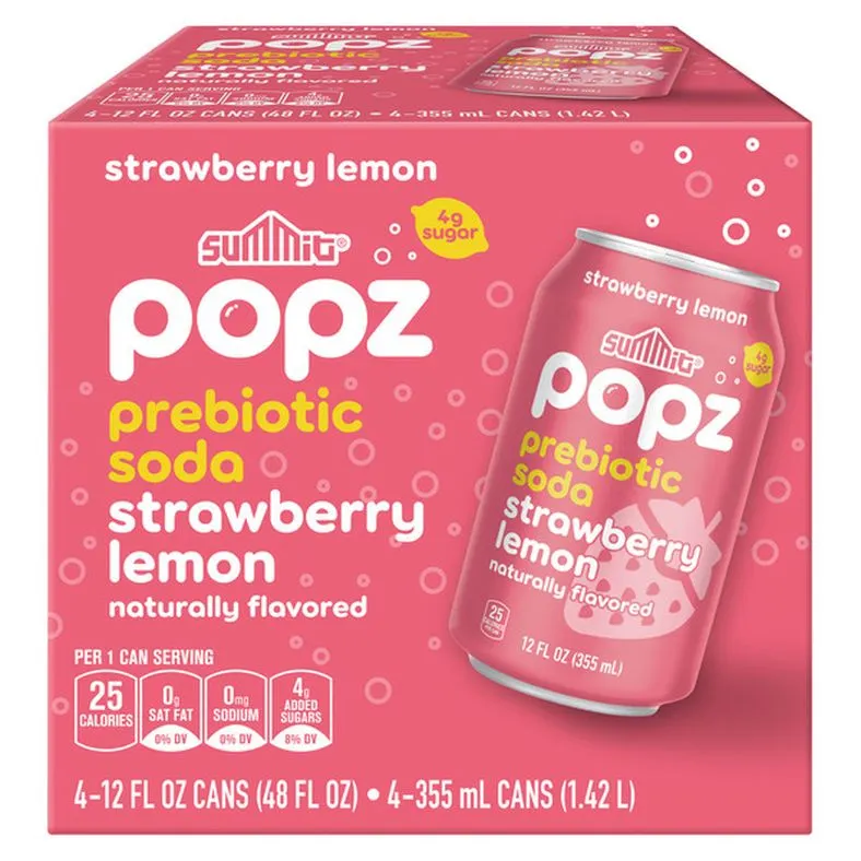Summit 4pk Popz, Strawberry Lemon