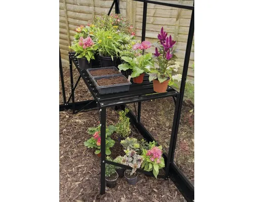 Stůl Vitavia hliníkový 121 x 54 x 76 cm jednopodlažní černý