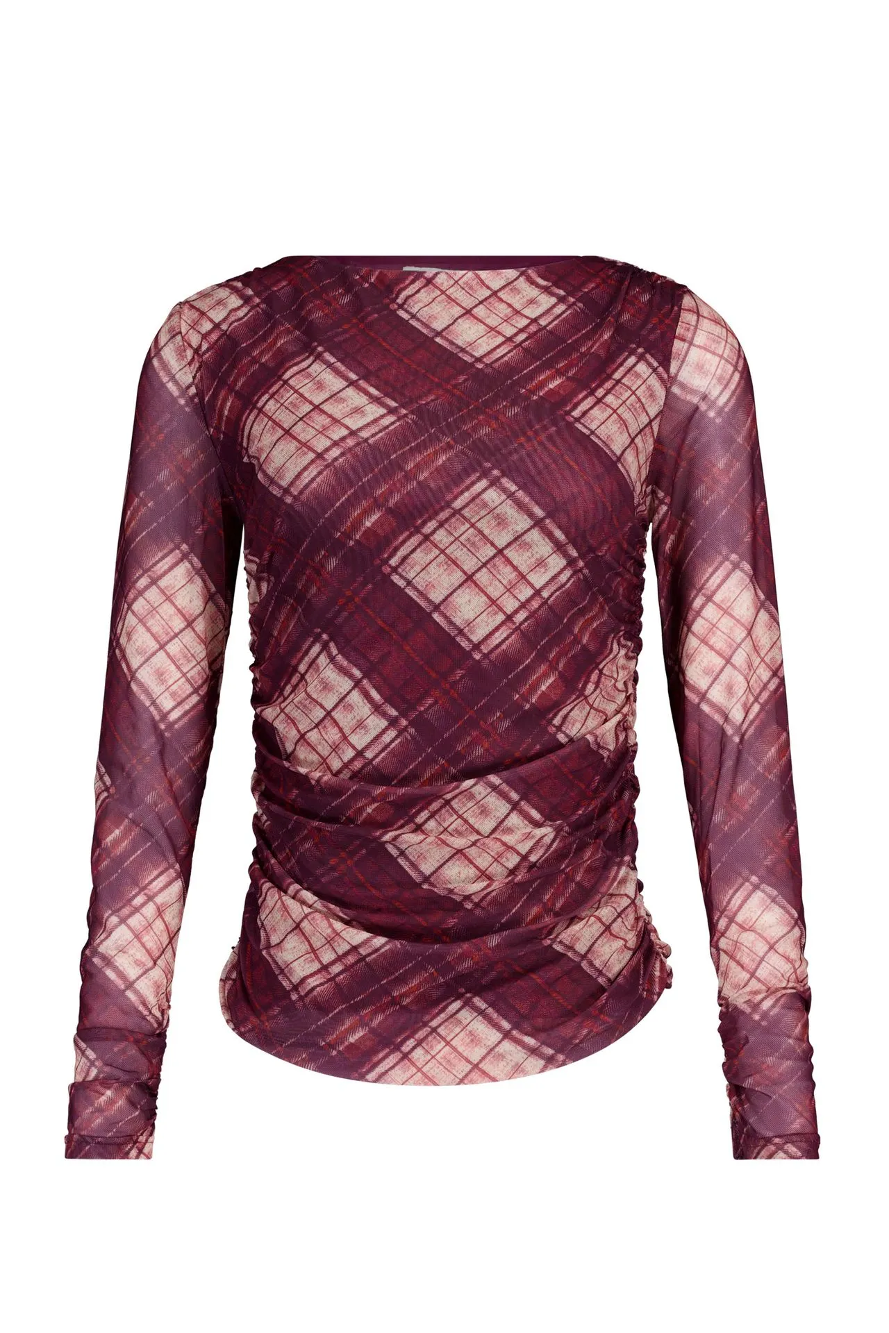 Paars shirt met grafische print