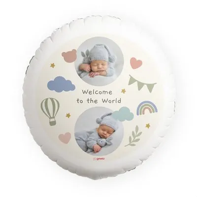 Ballon | Welcome to the World | Foto & tekst aanpasbaar