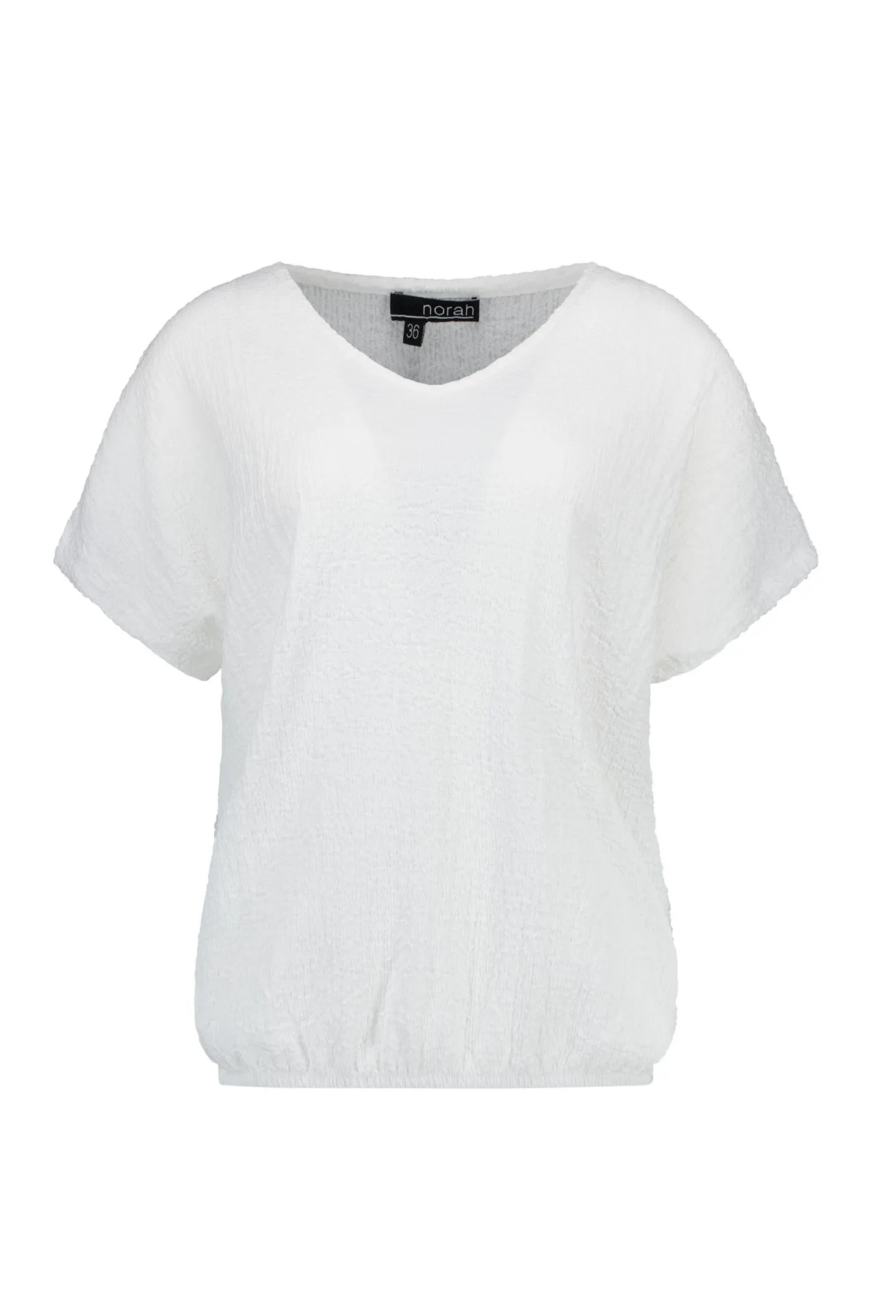 Off-white shirt met structuur