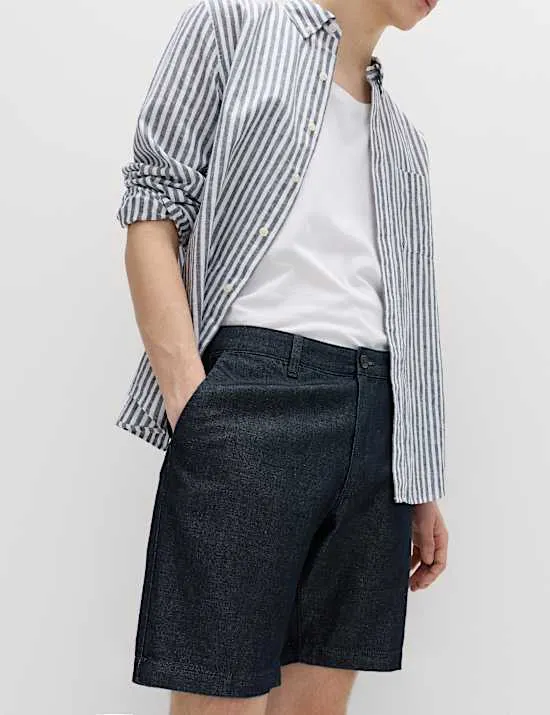 Linen Blend Chino Shorts