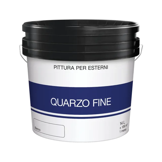 Pittura al quarzo all'acqua antigoccia per cemento Fine bianco ruvido opaco 14 L