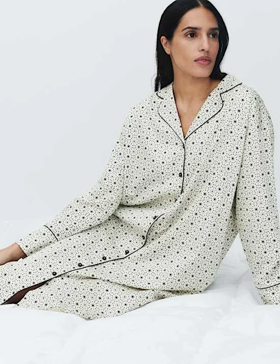 Pure Cotton Sateen Eid Printed Nightshirt
