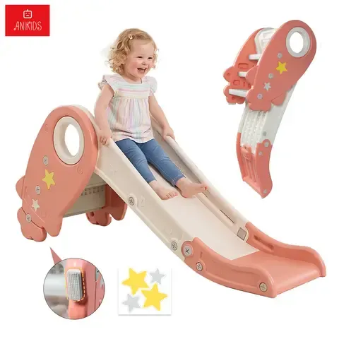 Resbalín Infantil Plegable Tobogán Niños Cohete 125x55x41 Cm Color Sandia