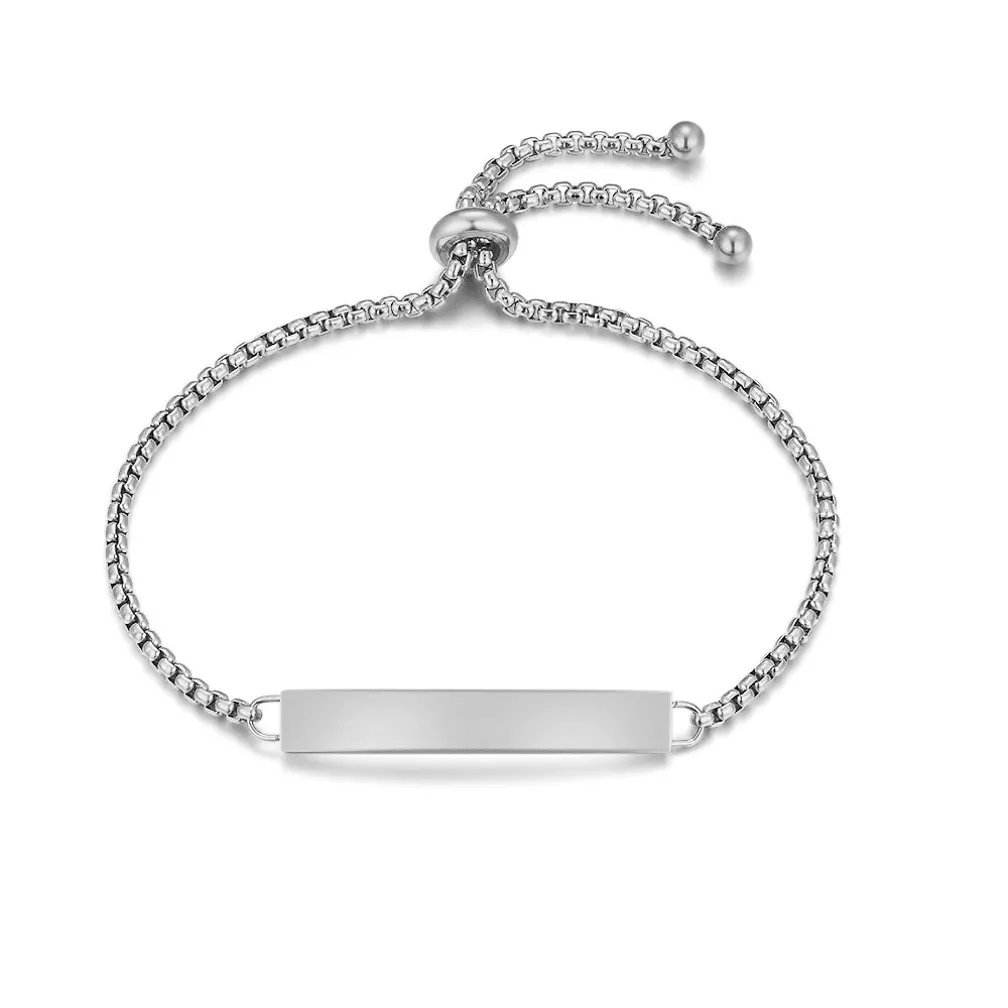 Armband in edelstaal, eenvoudige staaf