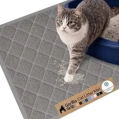 GORILLA GRIP Cat Litter Box Mat, Cushi…