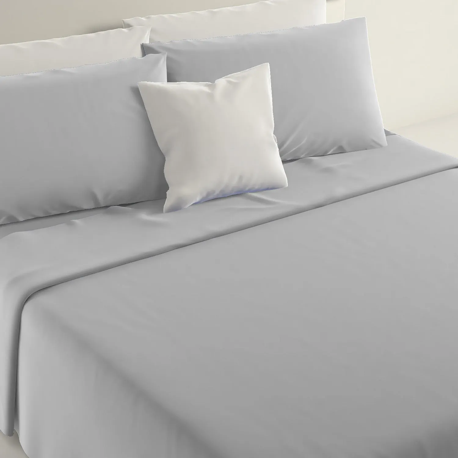 Lenzuola Completo Letto 1 Piazza e mezza Marta Grigio perla