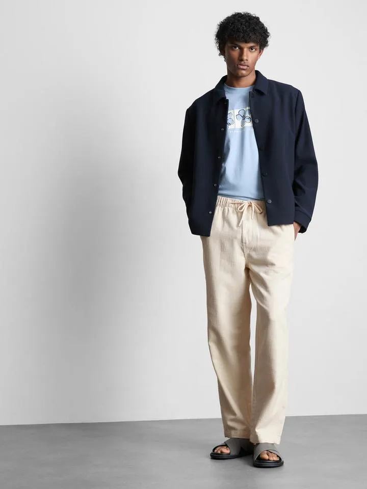 Pantalon texturé à cordon de serrage