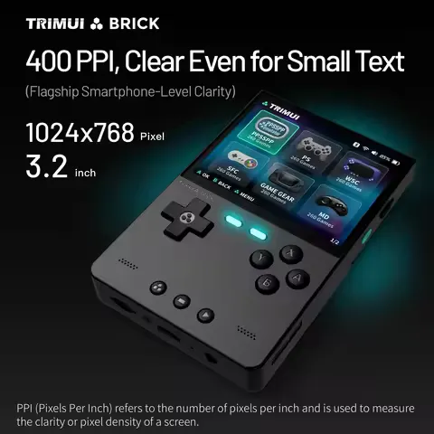 AMPOWN Trimui BRICK Portable Retro Handheld Game Players 3.2'' IPS Screen Emulator Video Games Consoles Linux System Allwinner