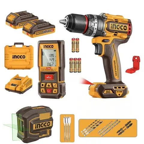 TALADRO PER BL +2 BAT Y CARG + MEDIDOR NIVEL LASER 20V/86NM