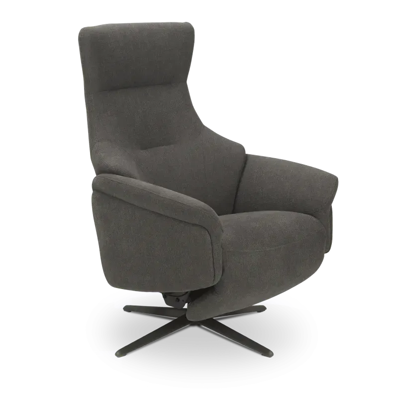 Relaxfauteuil Impreza - handmatig - stof Soda Charcoal