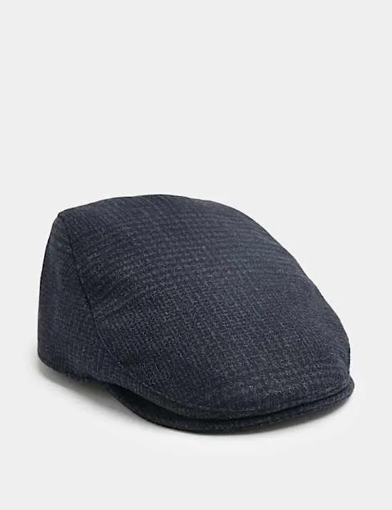 Checked Flat Cap