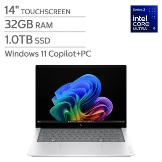HP OmniBook X 14" Touchscreen Laptop - Intel Core Ultra 9 386H - Copilot+ PC - 3K (2880 x 1800) OLED - 32GB Memory - 1TB SSD - Windows 11 Home