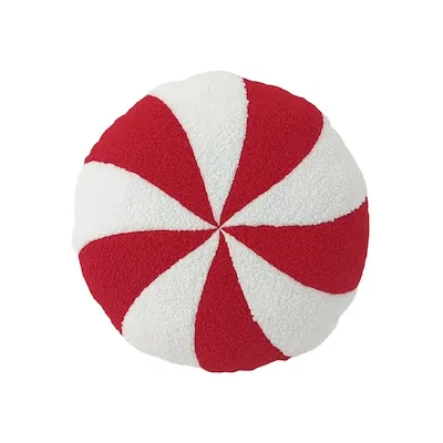 Peppermint Candy Decorative Christmas Pillow