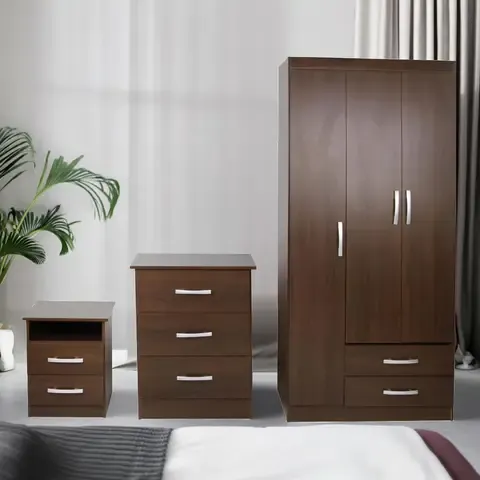 Closet 3 Puertas 2 Cajones + Cómoda 3 cajones + Buró 2 cajones