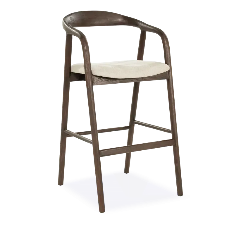 Barstoel Rayven - zithoogte 75 cm - Essenhout Bruin