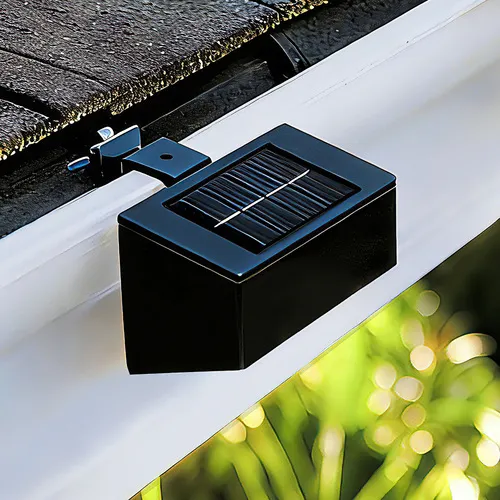 NATURALUX® Black Solar LED Gutter Light
