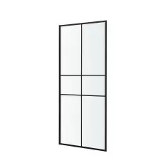 Mampara de ducha fija 80 cm Negro nate Izza