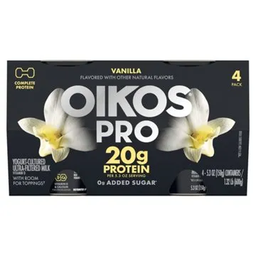 Oikos Pro 20g Protein Greek Yogurt - Vanilla, 4 ct