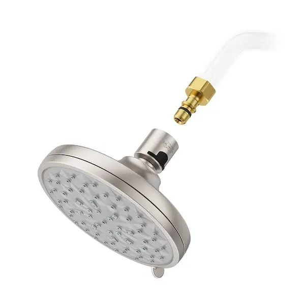 Pfister HydroFuse 6-Spray with 1.75 GPM 5.375 in. Wall Mount Fixed Shower Head with QuickConnect in Spot Defense Brushed Nickel