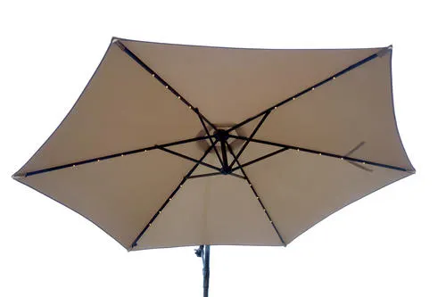 Backyard Creations® 10' Offset Patio Umbrella with Solar Lights
