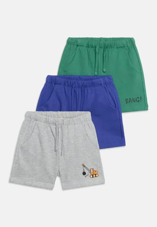 3 PACK TODDLER SHORTS - Shorts - dark blue/mottled light grey