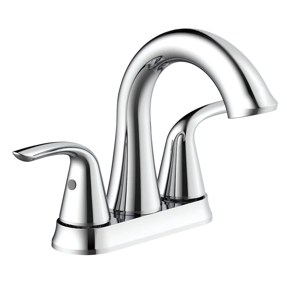 Glacier Bay Irena 4-inch Centerset 2-Handle Bathroom Faucet Pop-Up Drain Kit in Chrome