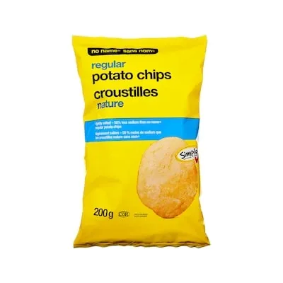 Regular Potato Chips Less Salt