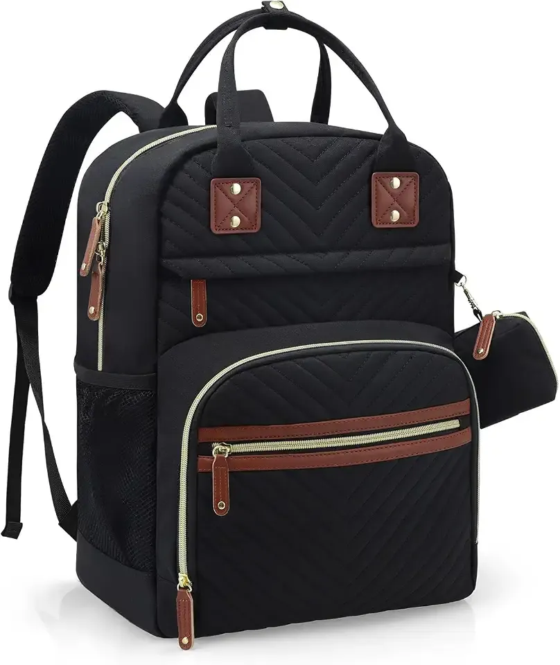 Tuwubi Diaper Bag Backpack, Baby Essentials Travel Tote Bag | Multi function Water-Resistant Backpacks, Travel Essentials with Stroller Straps & Pacifier Case(Black)