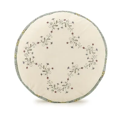 Olivia 14-in x 14-in Off-white Round Indoor Decorative Pillow