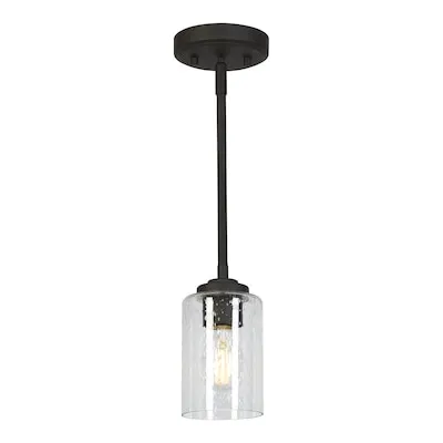 Bradberry 5 -Light Matte Black Farmhouse Linear Large Hanging Kitchen Island Light