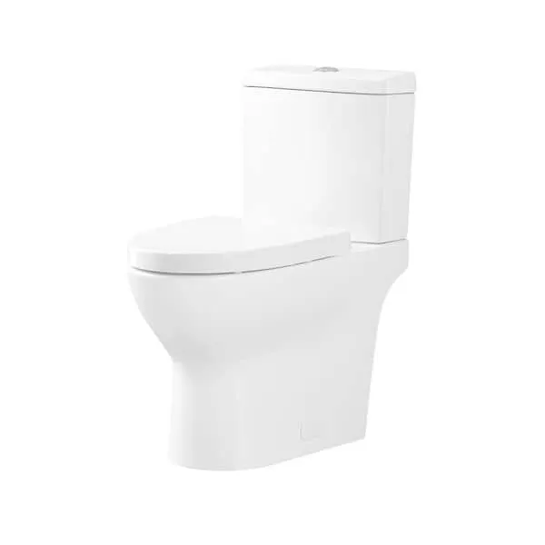 OVE Decors Beverly 12 in.​ Rough in 2-​Piece 1.​1/​1.​6 GPF Dual Flush Elongated Toilet in White and Soft Close Seat Included