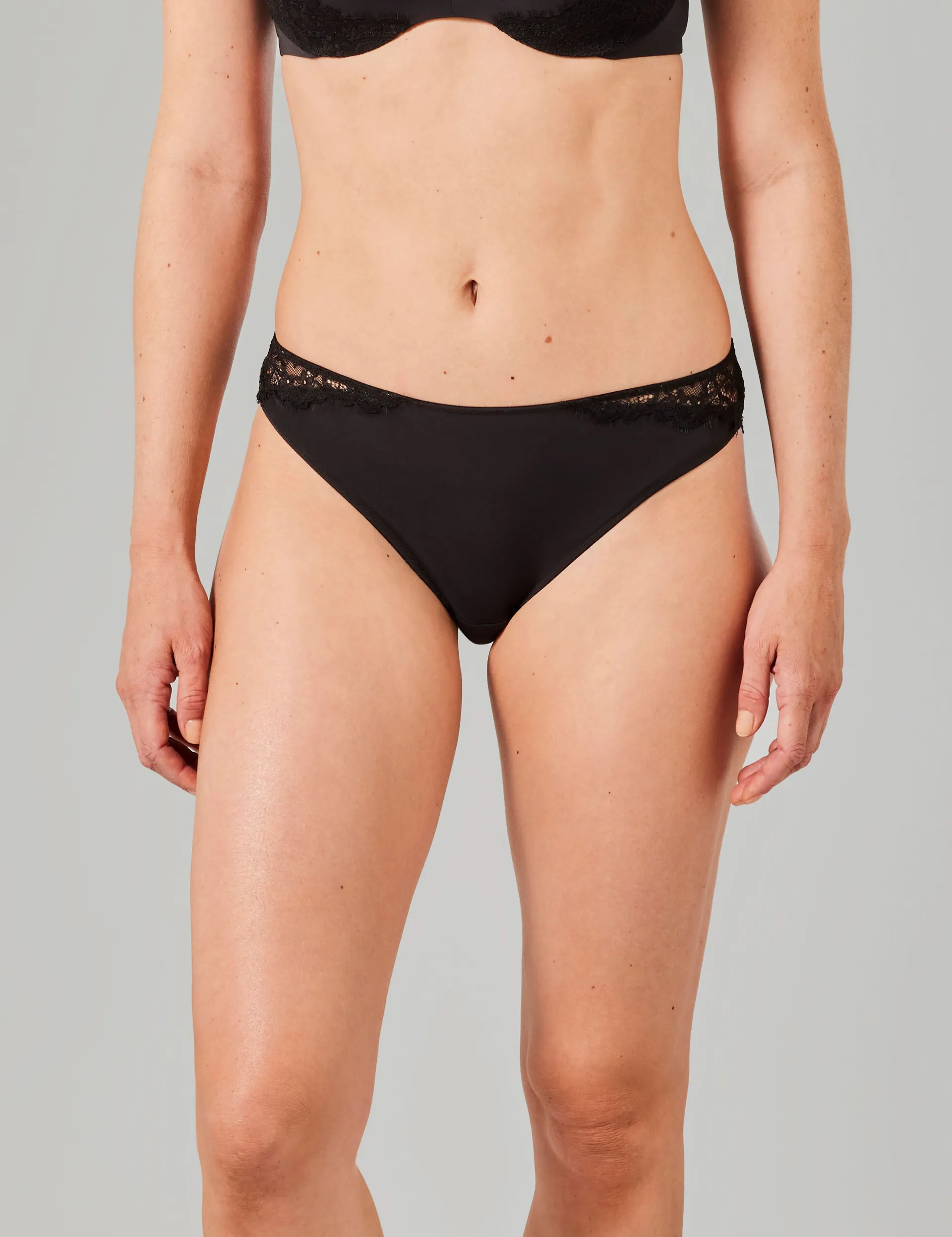 Comfort kanten slip zwart