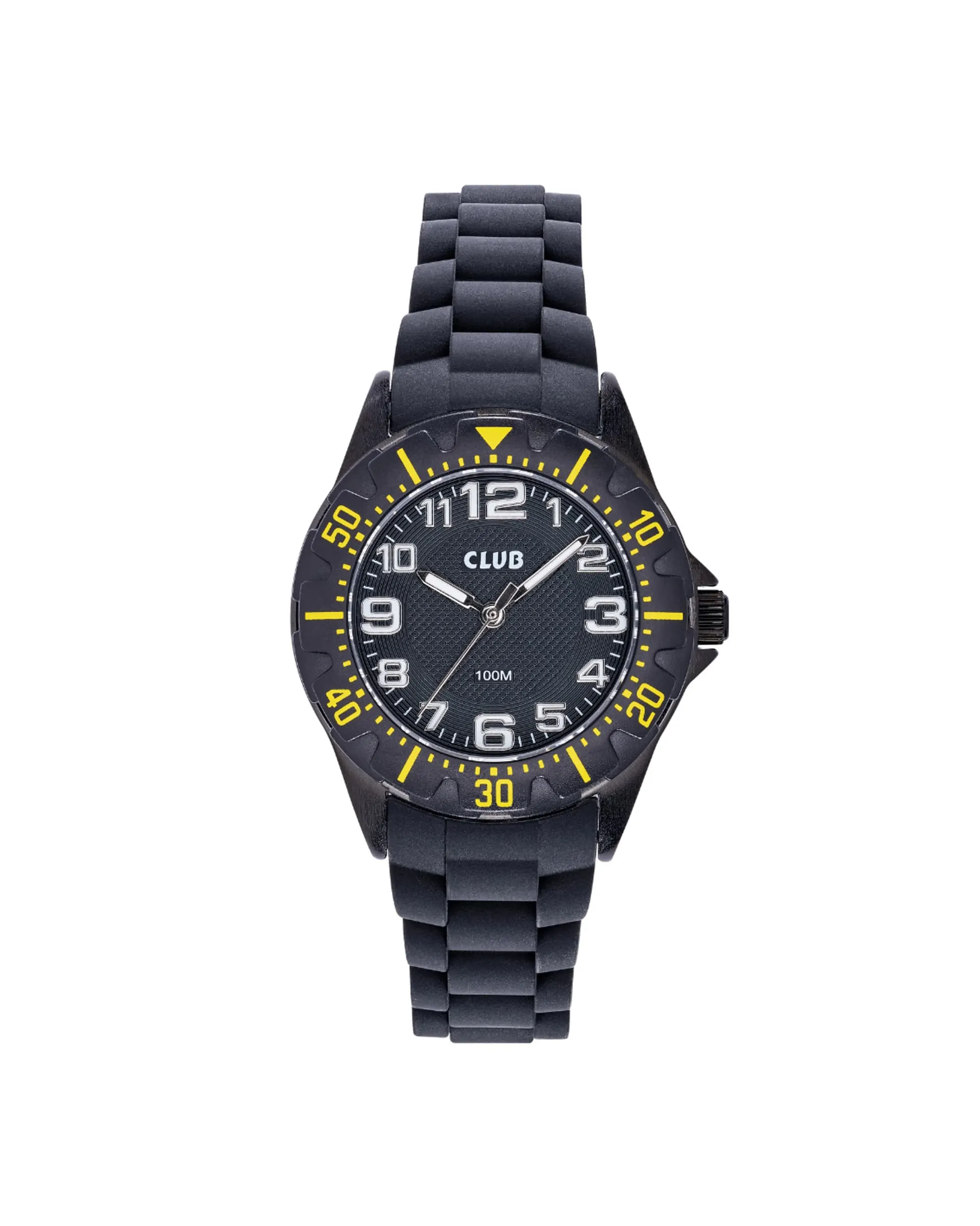 barneklokke med sort silikon rem (33mm)