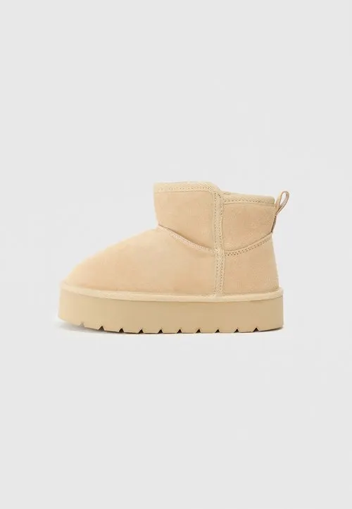 LEATHER UNISEX - Vinterstøvler - beige