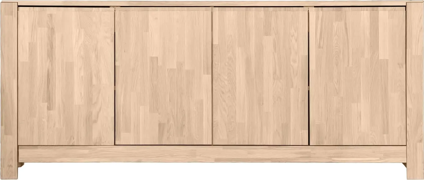 Lugano skjenk 200 x 41, H 85 cm med 4 dører, hvitoljet eik