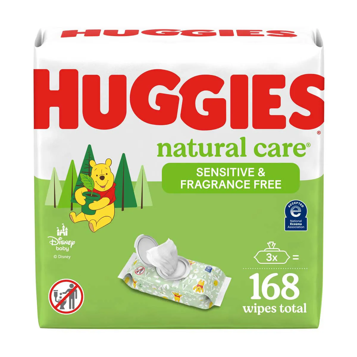 Huggies Natural Care Sensitive & Fragrance Free Baby Wipes, 168 ct